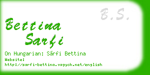 bettina sarfi business card